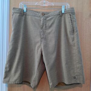 Tan Flat Front Shorts for Everyday Style Mens 34 (Or Better Offer)